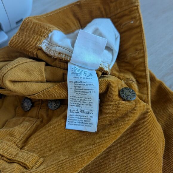 J. Crew Corduroy Ankle Pants Mustard Yellow High-Waisted 28 - Picture 3 of 8